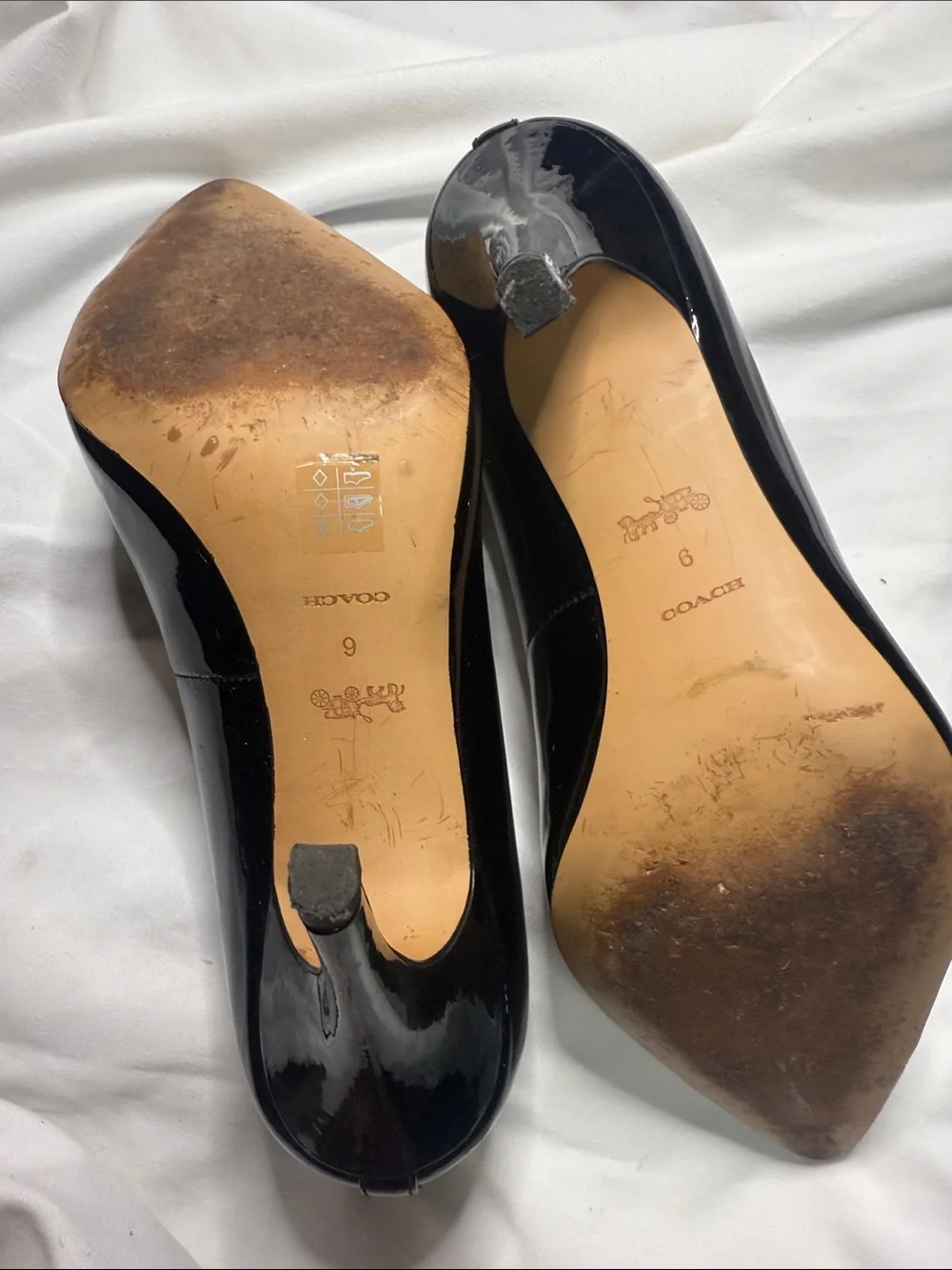 COACH Black Patent Leather Pointed Toe Pumps